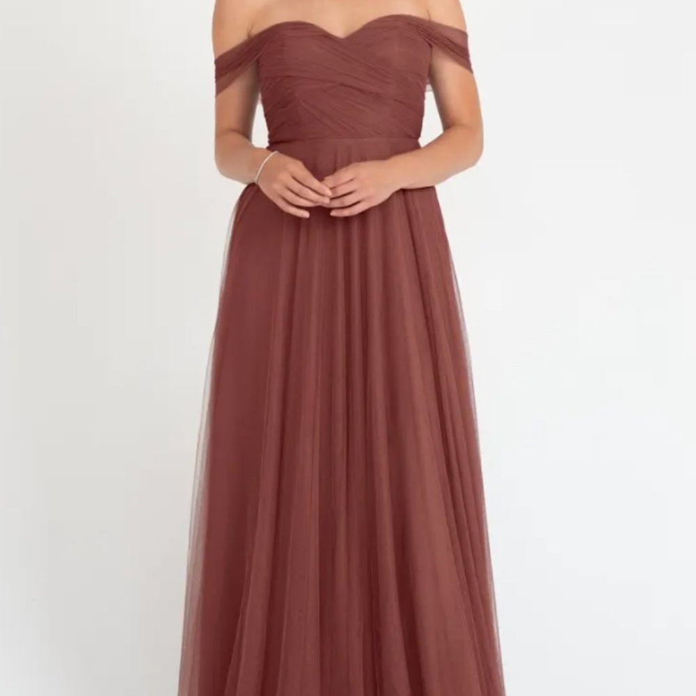 Jenny Yoo Dress - Size 0 Strapless Cinnamon